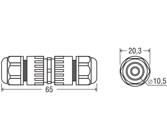 Коннектор Navigator 82 837 NTB-I02-3P-IP68 I-образный, 3PIN 82837 – изображение 3