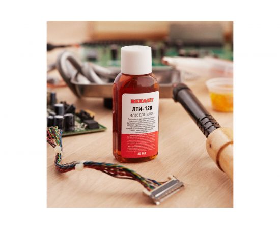 Флюс для пайки Rexant ЛТИ-120 30 мл в индивидуальной упаковке 09-3625-1 – изображение 3
