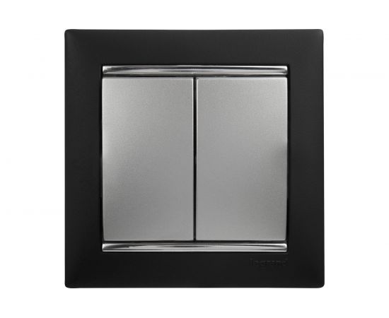 Механизм выключателя Legrand 2-клавишный СП Valena 10 А IP31 алюминий Leg 770105 – изображение 4