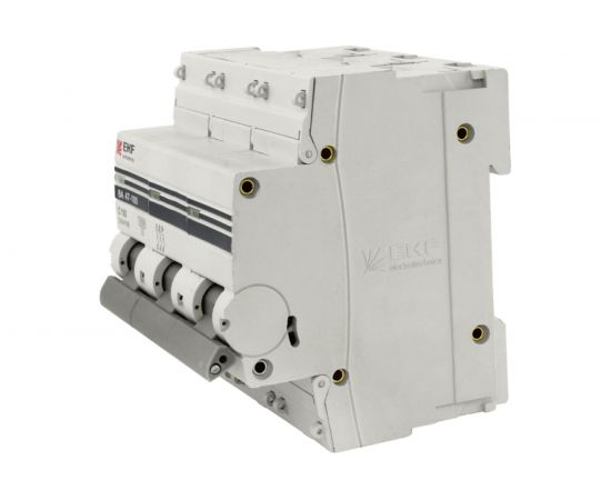 Автоматический трехполюсный выключатель EKF 100А D ВА47-100 10кА PROxima mcb47100-3-100D-pro 7370370 – изображение 5