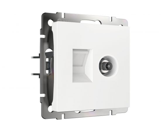 Розетка ТВ+Ethernet RJ-45 WERKEL W1181301 6 cat. белый a056109 