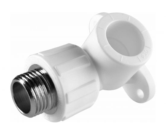 Угольник с наружной резьбой Политэк с креплением ПП 25х1/2 9500082512 