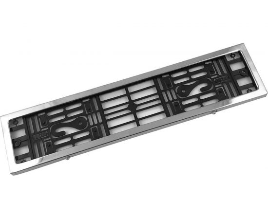 Рамка номерного знака нержавеющая сталь с пластмассовым адаптером в сборе DolleX SPL-11 