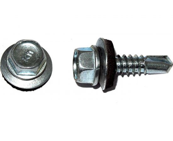 Кровельный саморез Kenner цинк, с шайбой EPDM, 6,3x38, 2000 шт. ск6338 