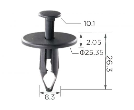 Автокрепеж для Ford/GM 10 шт W701054S300 КрепАвто 0108 – изображение 2