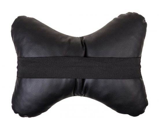 Подушка на подголовник SKYWAY перфорированная искусственная кожа, черная строчка S08001006 – изображение 2