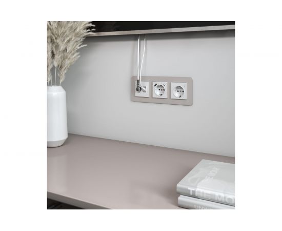 Розетка ТВ+Ethernet RJ-45 WERKEL W1181301 6 cat. белый a056109 – изображение 3