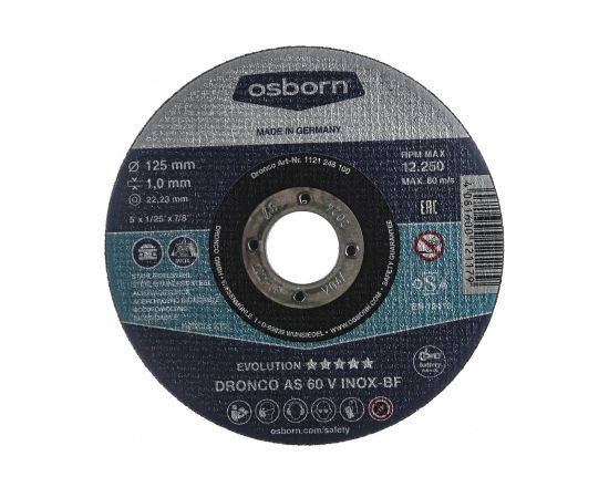 Диск отрезной по металлу Evolution AS60V (125x1x22.23 мм) DRONCO 1121246100 – изображение 3