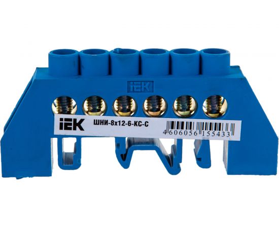 Нулевая шина в комбинированном DIN изоляторе IEK тип Стойка, ШНИ-8x12-6-КС-С, ИЭК YNN10-812-6DP-K07 – изображение 4