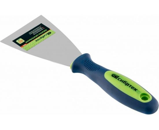 Шпательная лопатка из нержавеющей стали, 80 мм, 2-компонентная ручка СИБРТЕХ 85524 – изображение 4