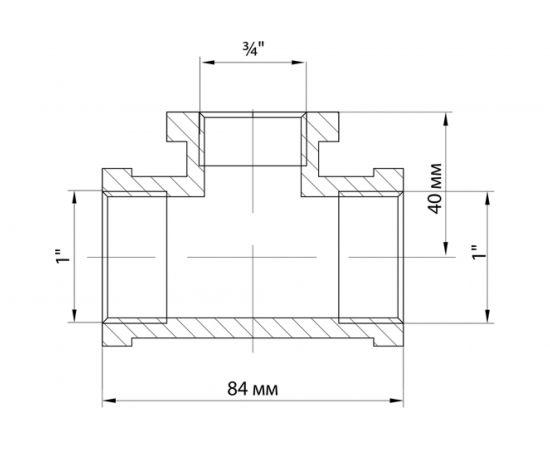 Тройник VRT 1-3/4-1, внутренняя/внутренняя/внутренняя 503060 – изображение 5