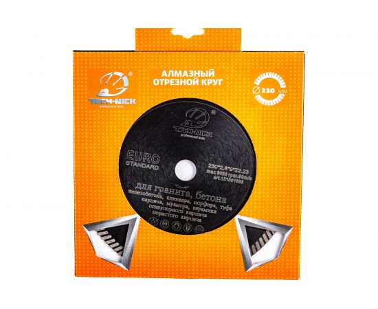 Диск алмазный турбо по граниту EURO STANDART (230х22.2 мм) TECH-NICK 121001006 – изображение 6