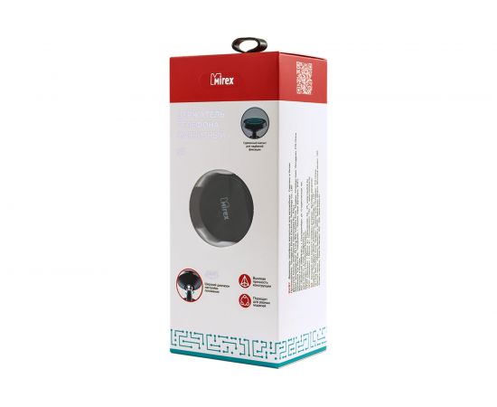 Держатель телефона для авто Mirex N7 мини магнитный, самоклеящийся, на шарнире, чёрный 13709-MCPH07BK – изображение 6