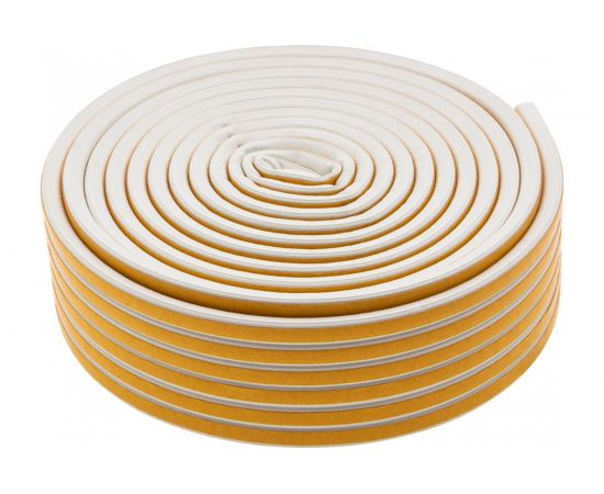 Резиновый уплотнитель СИБРТЕХ (24 м; профиль D; белый) 88903 