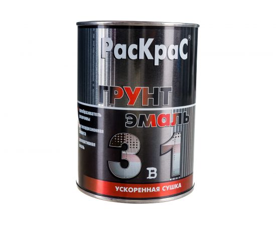 Грунт-эмаль РасКрас 3 в 1, синяя, банка 0,9 кг 4690417022380 