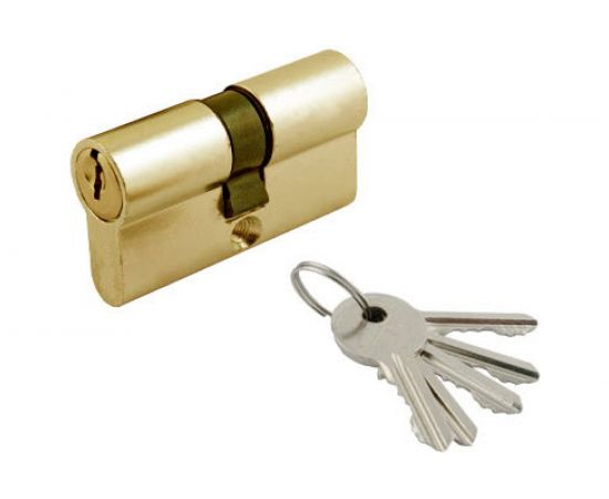Цилиндровый механизм HOME 60 мм, 5 ключей, цвет золото, ЦАМ CICAM60KK 