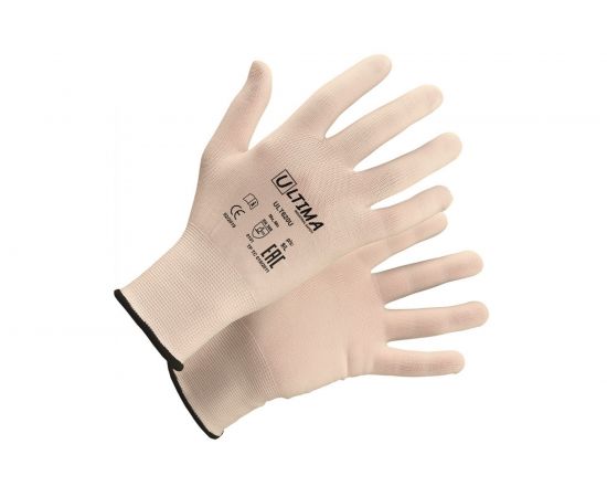 Нейлоновые перчатки без покрытия ULTIMA белые ULT620U/S 