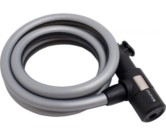 Навесной замок БУЛАТ ВС 580 (диаметр 15 мм, 1500 мм; с тросом; 3 ключа; с креплением на раму велосипеда) 14036 