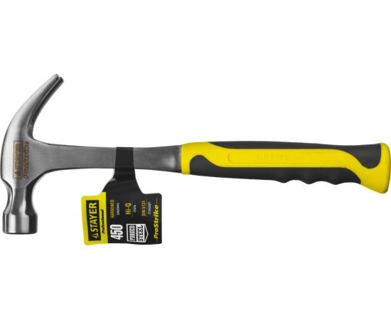 Цельнометаллический молоток-гвоздодер с двухкомпонентной рукояткой 450г Stayer PROFESSIONAL 2025-450 – изображение 2
