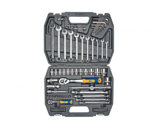 Набор инструмента 1/2 Dr и 1/4 Dr 77 предметов KRAFT KT 700304 – изображение 2