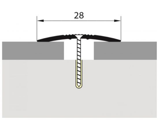 Универсальный стык РУССКИЙ ПРОФИЛЬ 28 мм, 1.8 м, алюминий, 10 штук 4607130272732 – изображение 2
