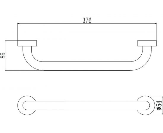 Поручень Savol 35 см, хром S-010035 23160 – изображение 2