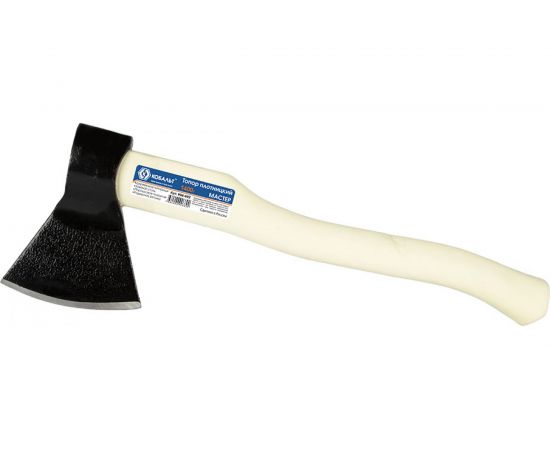 Плотницкий кованый топор КОБАЛЬТ МАСТЕР 1400 г, деревянное топорище 906-692 – изображение 2