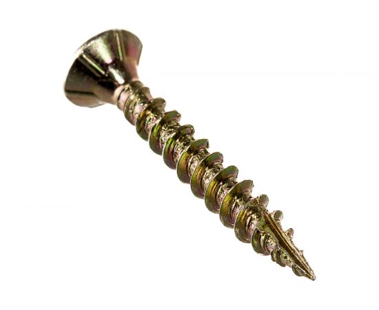 Шуруп Rusconnect CS 03525 с/нарез. д/дерева, потай, 3,5х25, 500 шт. Желтый цинк 313525 – изображение 2