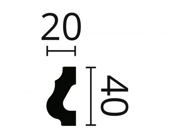 Молдинг NOMASTYL (2000х40х20 мм; белый) NMC O – изображение 3