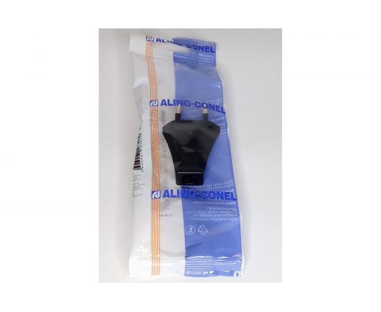 Вилка Aling-conel без заземляющего контакта EURO 2,5A 250В, черный 302.13 137015 – изображение 3