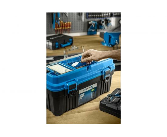 Пластиковый кейс для инструментов HOEGERT TECHNIK 22, съемный органайзер HT7G063 – изображение 3