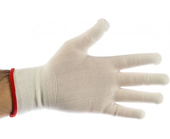 Нейлоновые перчатки без покрытия ULTIMA белые ULT620U/S – изображение 3