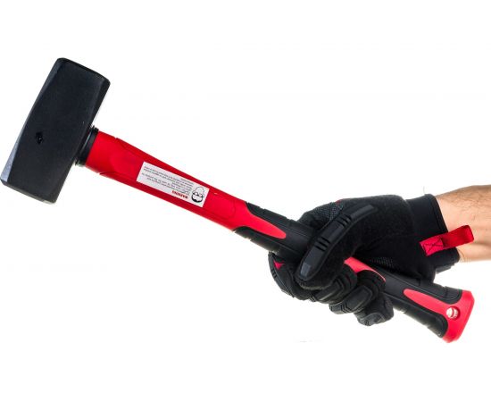 Кувалда MATRIX 2 кг, фибергласовая обрезиненная рукоятка 380 мм 10974 – изображение 3