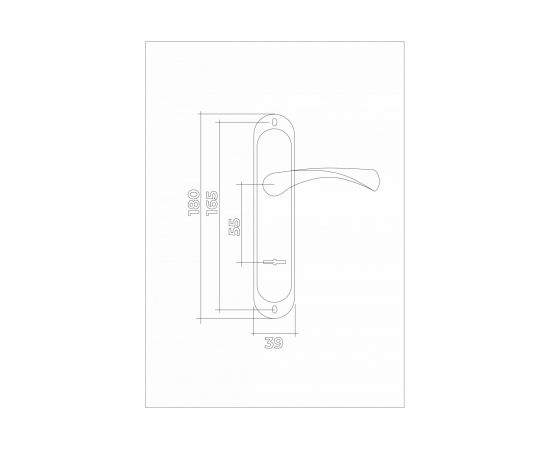 Ручка на планке VЕTTORE 008 к замку VЕTTORE 008 MP порошковый 20346 – изображение 4