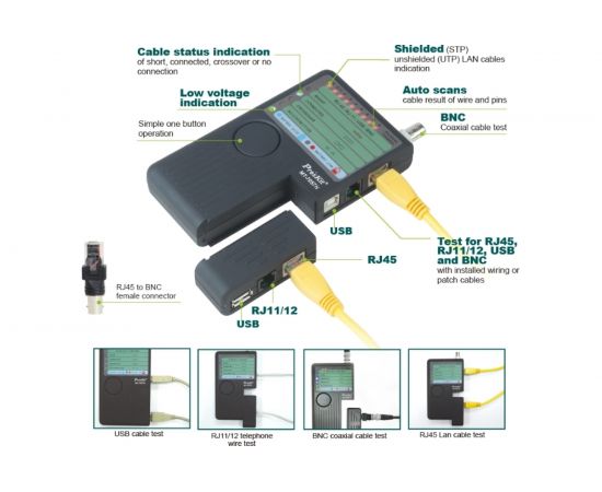 Кабельный тестер ProsKit MT-7057N 00345694 – изображение 5