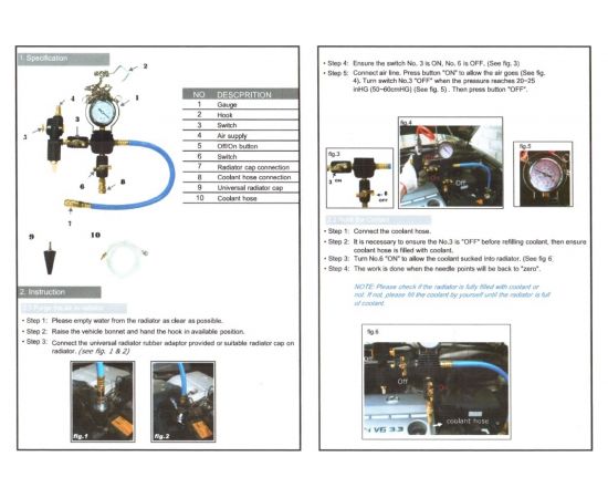 Вакуумное устройство для заправки охлаждающей жидкости Car-Tool CT-1010 – изображение 5