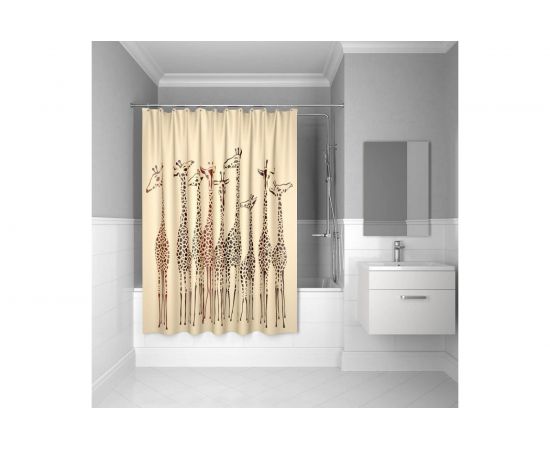 Штора для ванной комнаты IDDIS 180*200 см, полиэстер, Safari Friends 570P18Ri11 