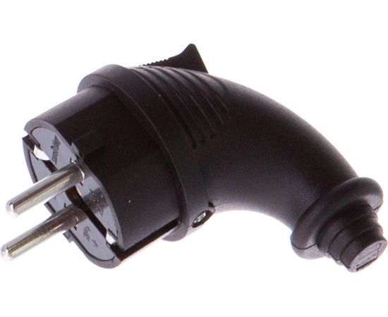 Угловая вилка Smartbuy каучуковая 230В, 2P+PE, 16A, IP44 SBE-16-P09-R 