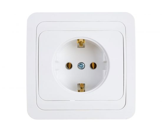 Розетка, белая 2П+З 16А TDM Валдай SQ1804-0008 