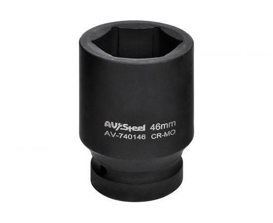 Головка ударная шестигранная удлиненная (46 мм; 1DR) AV Steel AV-740146 