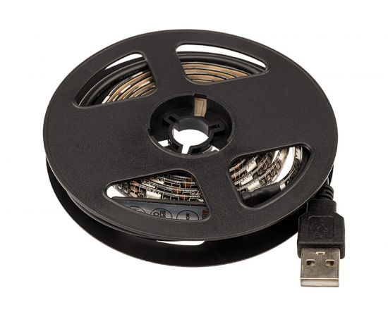 Лента с USB коннектором LAMPER LED 5В, 10 мм, IP65, SMD 5050, 60 LED/m, цвет свечения RGB 141-387 