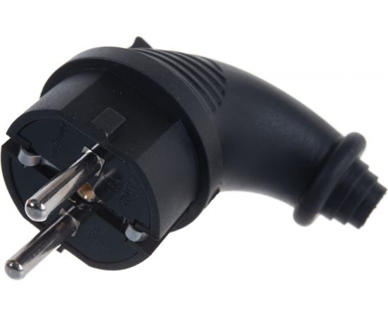 Угловая вилка Smartbuy каучуковая 230В, 2P+PE, 16A, IP44 SBE-16-P09-R – изображение 2