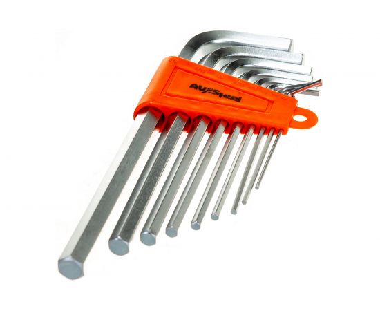 Набор Г-образных удлиненных ключей AV Steel HEX 1/16-3/8 9 предм. AV-362209 – изображение 2