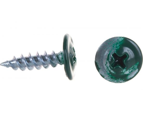 Саморезы с пресс-шайбой Госкреп 4.2х16 мм, зеленые, RAL6005, 35 шт. 1-0017300 – изображение 3