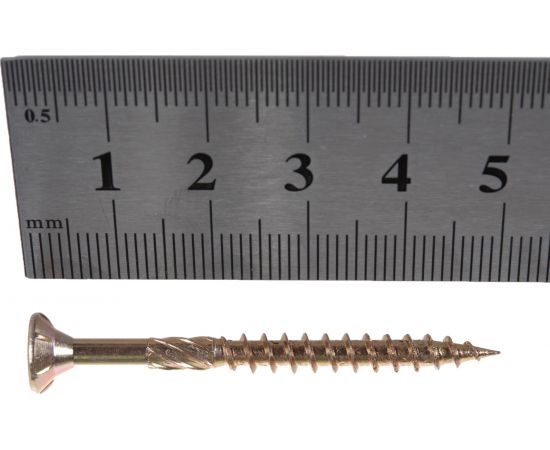 Конструкционный шуруп для дерева с фрезой ЕВРОПАРТНЕР потай, ж/п Torx 25 4.5х50 12 шт. 15 0027 7 – изображение 3