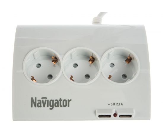 Удлинитель Navigator, NPE-USB-05-180-ESC-3X1.0 71544 – изображение 4