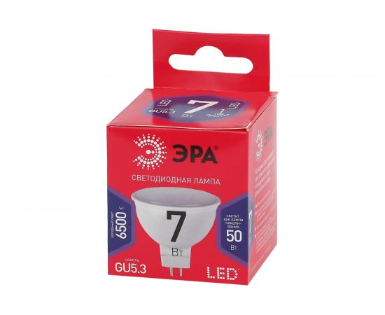 Лампа ЭРА LED MR16 7W 865 GU5.3 R диод, софит, 7Вт, хол, GU5.3 Б0045351 – изображение 4