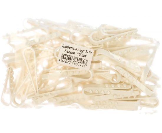 Дюбель-хомут FORTISFLEX нейлон ДХ 5-10 белый 100шт 56866 – изображение 5