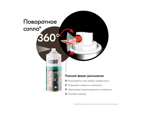 Универсальная эмаль KUDO коричневая 54685 – изображение 5