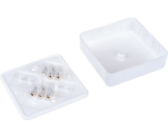 Распаячная коробка TDM 75х75х20 ОП с клеммной колодкой белая SQ1401-0204 